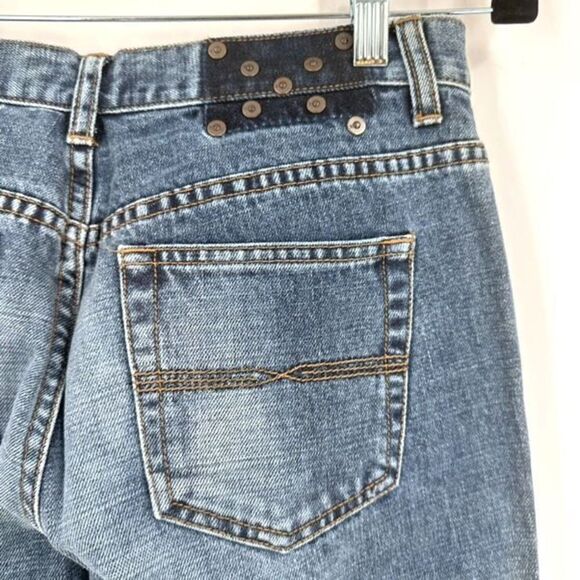 Vintage Express Women's Studded Feather Design Bootcut Jeans Blue Denim Size 5/6 - Picture 6 of 12